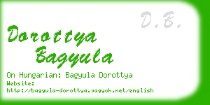 dorottya bagyula business card